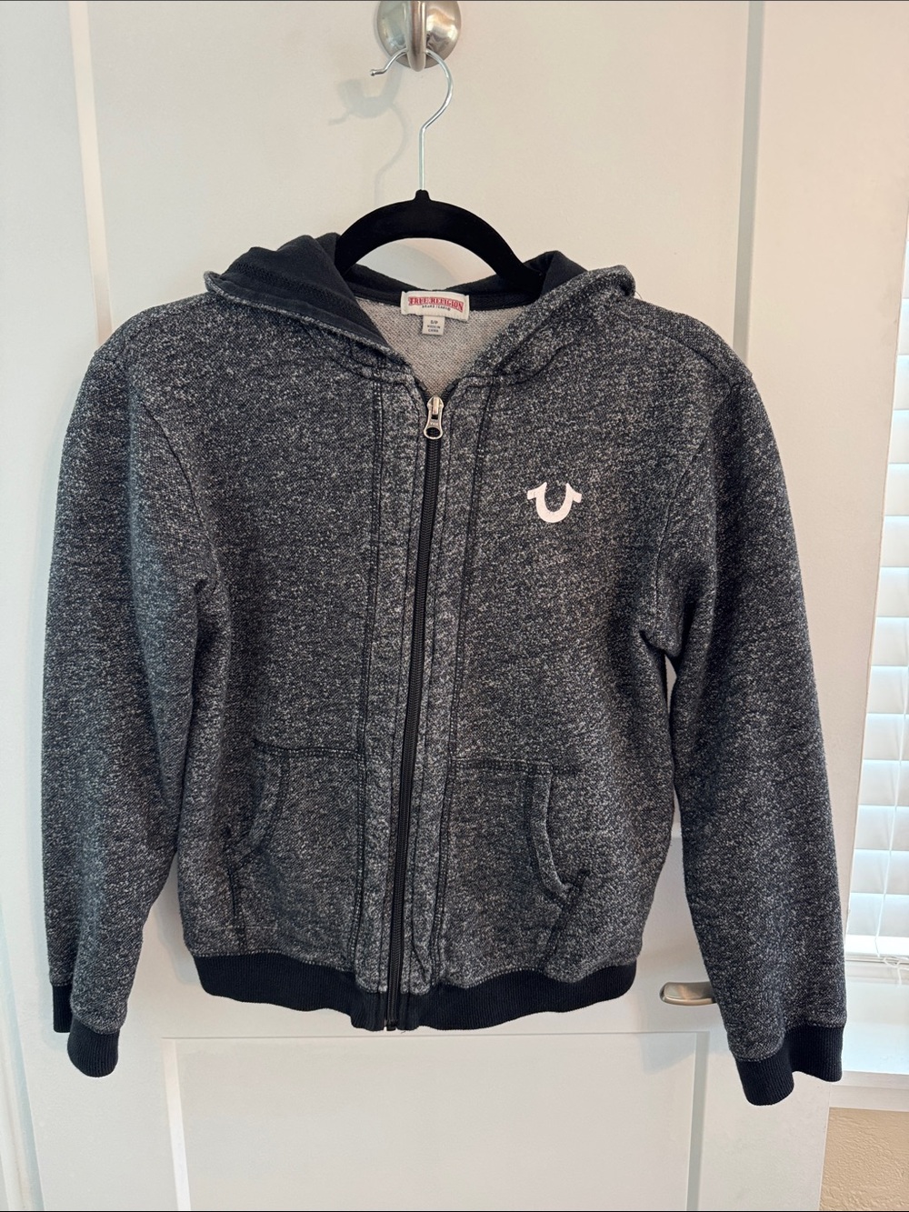True Religion Kids Gray Marled Zip Hoodie